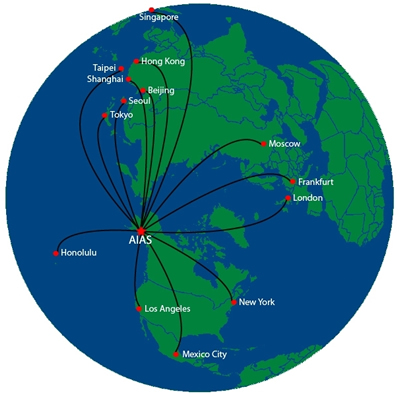 Air Cargo Great Circle Route – Anchorage AIAS Source: https://dot.alaska.gov/aias/cargo.shtml